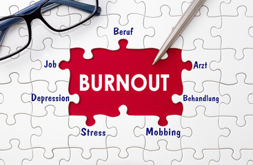 Burnout Konzept Puzzle