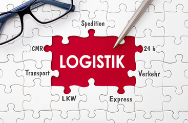 Logistik Puzzle Konzept