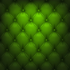 Green vector upholstery leather pattern background.