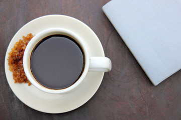 Coffee and note book