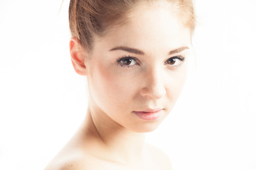 Fototapeta premium Beautiful Girl Face. Spa Woman. Perfect Skin. Skincare.