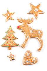 Fototapeta na wymiar Gingerbread Christmas cookies
