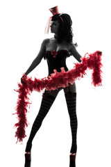 sexy woman stripper showgirl  silhouette
