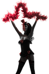 woman stripper showgirl  silhouette