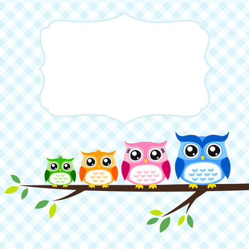 owl family greeting
