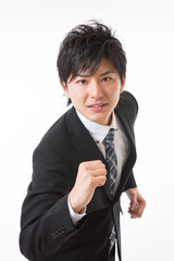 ビジネスマン　走る