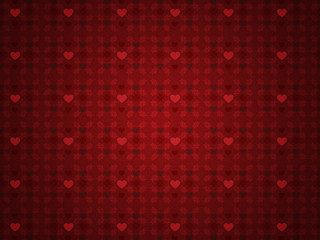 Grunge red pattern with hearts