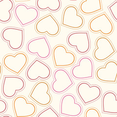 Seamless pattern with hearts