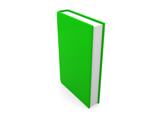 front view of Blank book cover green