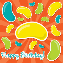 Jelly Bean Happy Birthday Card