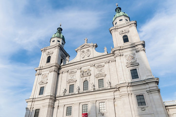 Fototapeta na wymiar The Salzburg Cathedral (Salzburger Dom) at Salzburg, Austria