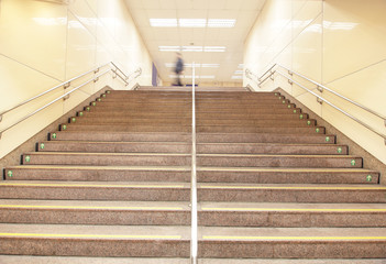 stairs at a metro railway station