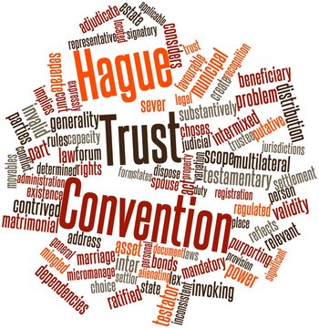 Word cloud for Hague Trust Convention