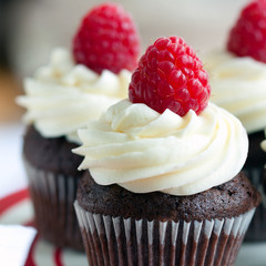Raspberry chocolate cupcakes