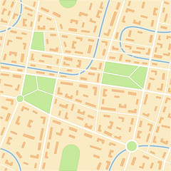 City map - seamless vector wallpaper