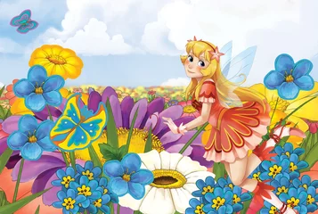 Foto op Plexiglas Feeën en elfen De fee - Beautiful Manga Girl - illustratie