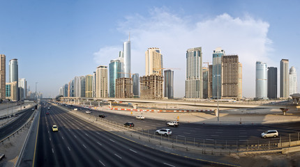 Fototapeta na wymiar Sheikh Zayed Road, panorama