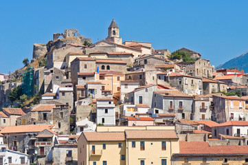 Panoramic view of Scalea. Calabria. Italy.
