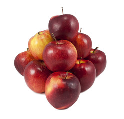 Red apples isolated on white background
