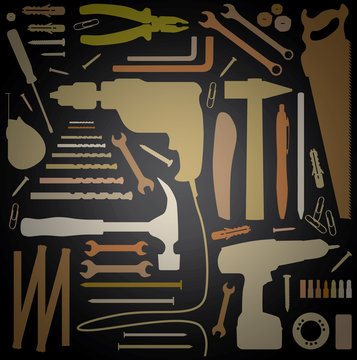 diy tool - silhouette illustration