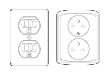 American and european electric socket