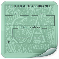 Sticker Certificat d'assurance (France)