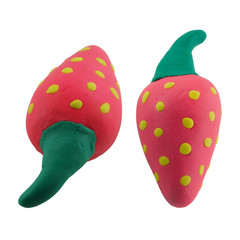 Strawberry made from clay