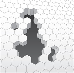 3d honeycomb with honey, background illustration