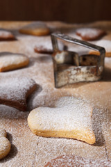 Homemade heart shape cookies