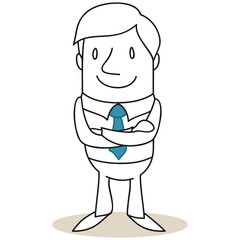 Geschäftsmann, verschränkte Arme, lächelnd