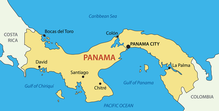 Republic of Panama - vector map