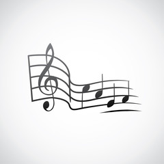 g key and notes in one tact logo - illustration - 48278758