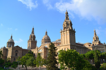 Naklejka premium Vista del Museo Nacional de Arte de Barcelona, ​​España