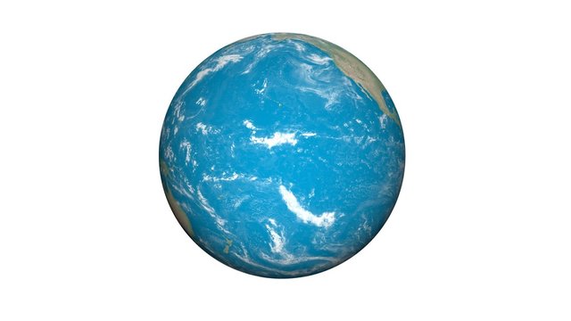 Rotation of the earth - 3D render