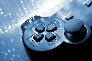 Game controller toned blue