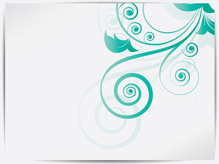 Abstract floral background for design with swirls