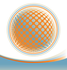 Colorful globe design with copy space vector.