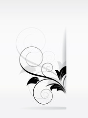Abstract floral background with swirls