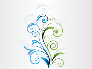 Abstract floral background with swirls