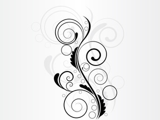 Abstract floral background with swirls