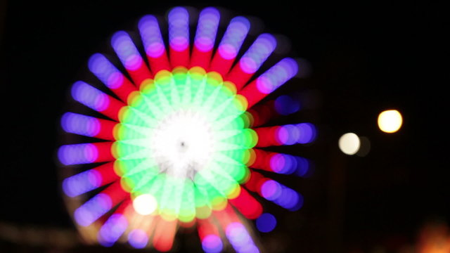 Park attraction in blur.
