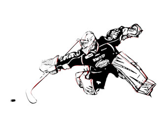 ice hockey goalkeeper - 48286140