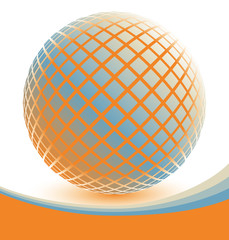 Colorful digital globe design vector.