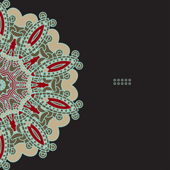 Vector round decorative design element