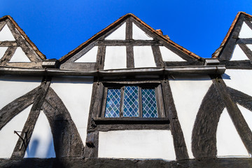 Timber framed house facade