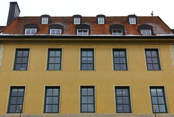 Fototapeta na wymiar Fragment budynku w Monachium, Niemcy