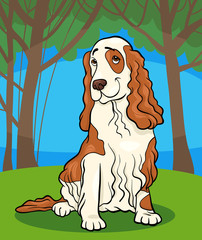 Cocker Spaniel Hund Cartoon Illustration