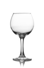 Empty glass isolated on white