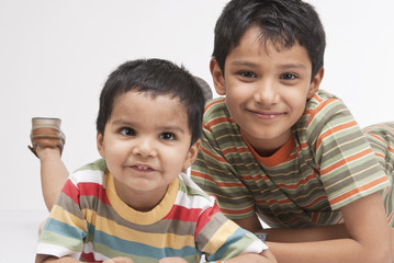 Two loving Indian brothers