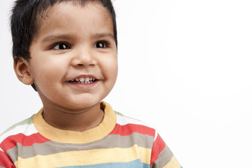 Happy little boy in indoor